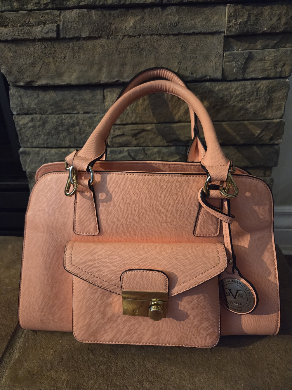 Versace 19.69 Abbigliamento Sportivo SRL Pink Satchel Bag